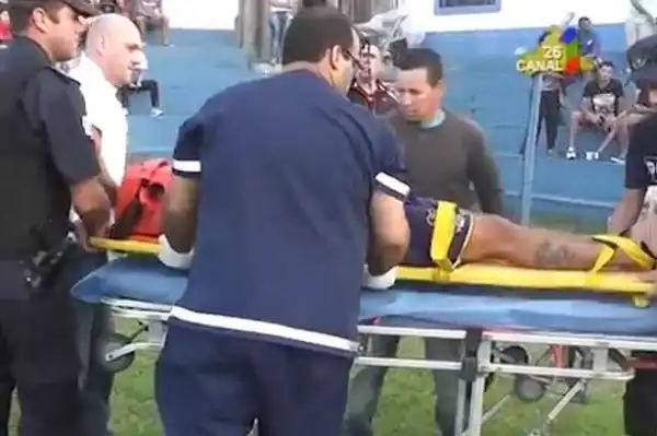 Free-For-All Fight Erupts During Football Match After Player Slapped Referee. [See graphic Photos]